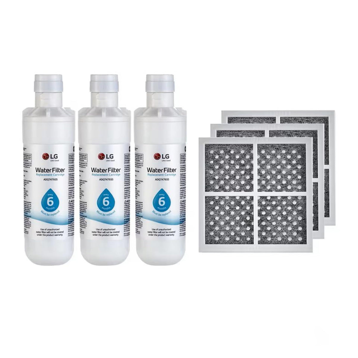 LG LT1000P - 6 Month / 200 Gallon Capacity Replacement Refrigerator Water Filter (NSF42, NSF53, and NSF401) ADQ74793501, ADQ75795105, AGF80300704, or AGF80300705 White