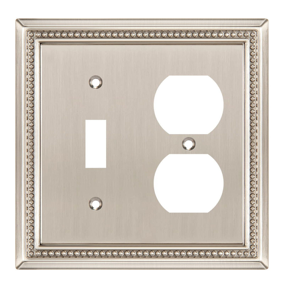 Sunken Pearls Heavy-Duty 4 Toggle Light Switch Plate, Antique Brass, 1 Pack