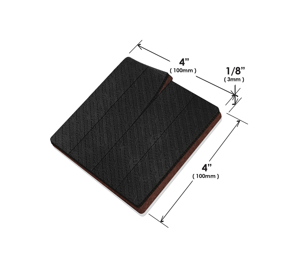 Slipstick GorillaPads Non Slip Furniture Pads/Gripper Floor Protectors (Set of 4) 3 Inch Square Self Adhesive Rubber Stoppers for Furniture Legs, CB155
