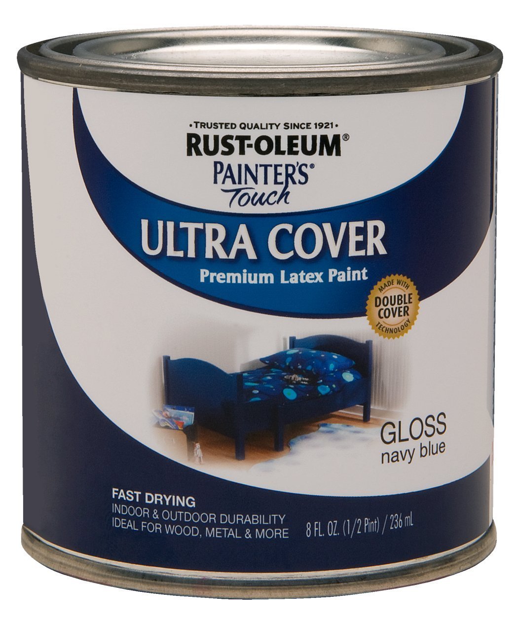 Rust-Oleum Painter's Touch Latex Brush-On Paint, Flat Black