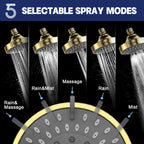 High Pressure Shower Head, HOPOPRO 5-Mode Fixed Showerhead, NBC Recommended