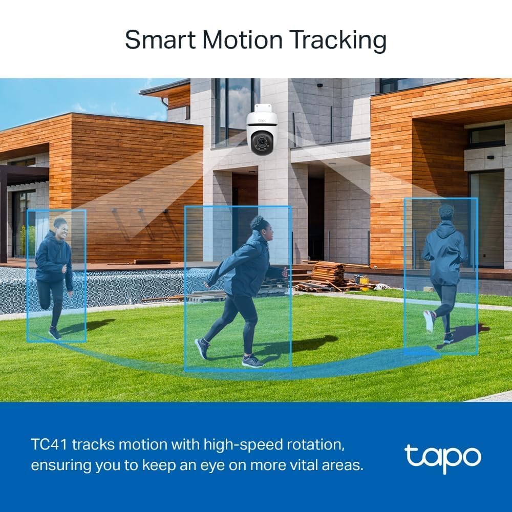 Tapo TP-Link C310 – Indoor Outdoor WiFi Surveillance Camera, 3MP Resolution, IP66 with Night Vision, Motion Detection and Instant Alarm, Control with iOS App, Android, Compatible with Alexa