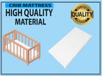 Toddler Cot Mattress 120 x 60 x 5 cm – Extra Thick Baby Mattress for Cot Beds – Quilted Polypropylene Cover – Firm Foam Support, Removable Cover – UK Made
