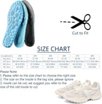 Memory Foam Insoles with Arch Support for Women Men,Comfort Massage Insoles Replacement Shoe Inserts for Trainers Sneakers Sports Shoes Work Boots,Breathable,Shock Absorption (8/8.5UK, Black)