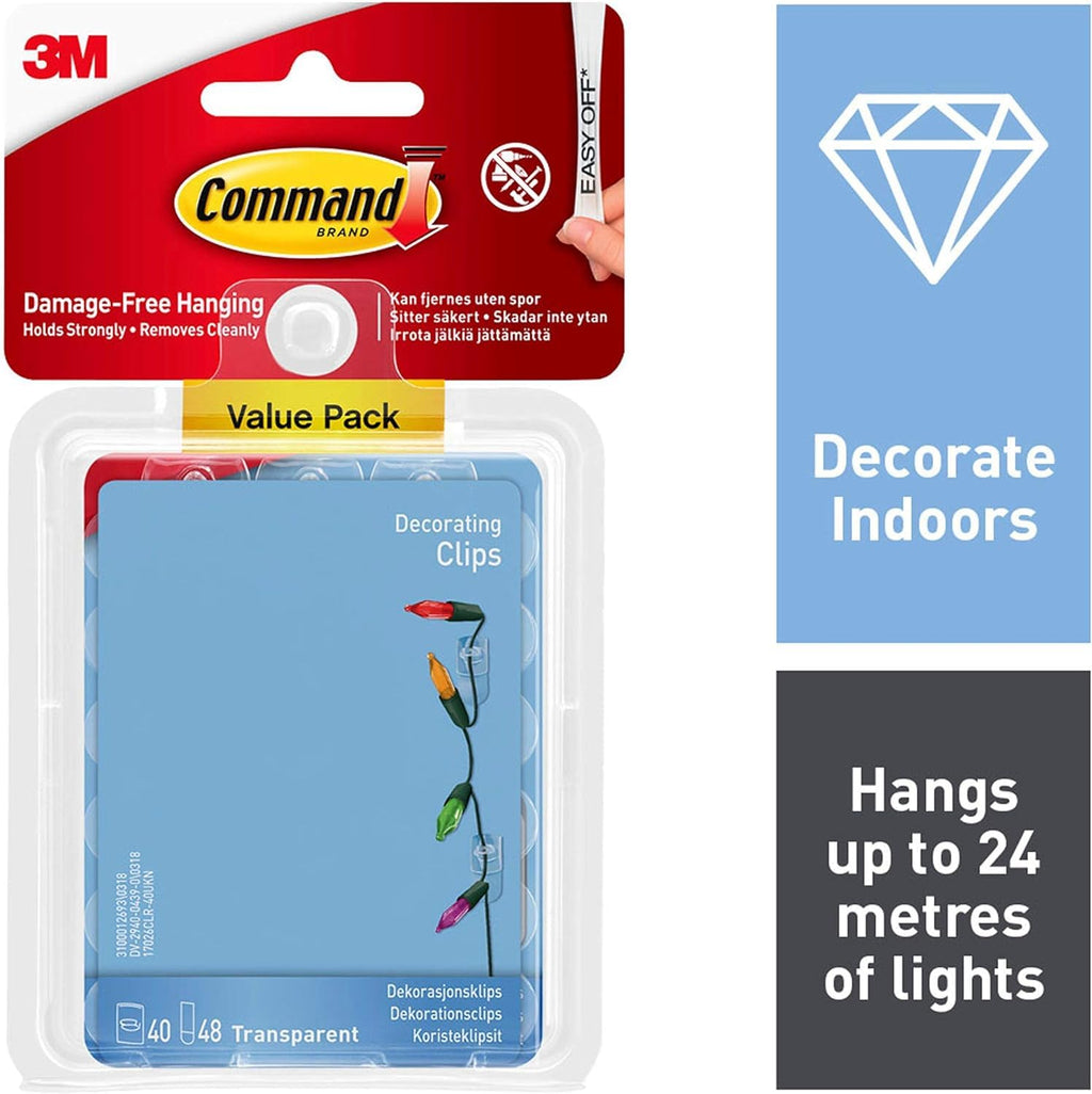 Command Clear Refill Strips Mini 40Strips/PK/ 12PK/CS