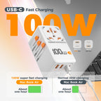 TESSAN Universal Travel Adapter Worldwide with 2 USB C and 2 USB A Ports