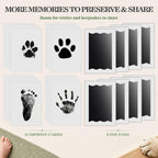 Nabance Baby Hand and Footprint Kit, 3 Inkless Print Pads, 6 Imprint Cards