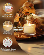 Homemory 24-Pack Flameless Tea Lights Candles Battery Operated, 200+ Hours