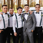 Aomig Mens Braces, Mens Suspenders with Strong Metal Clips, 3.5cm Wide Heavy Duty Suspenders for Men Women Business Wedding Casual