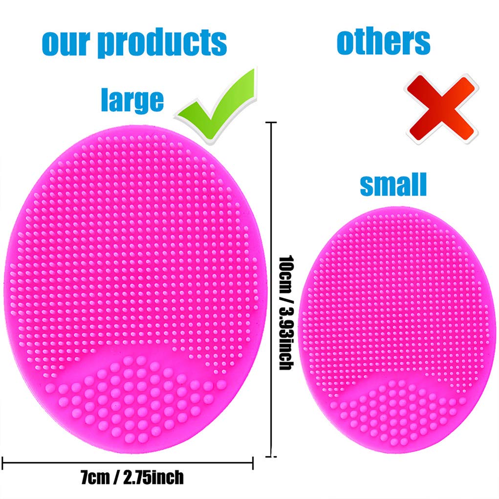 Baby Bath Brush, Baby Cradle Cap Brush, Silicone Massage Brush, Silicone Scrubbers Exfoliator Brush, Baby Skin Scrubbers Essential for Dry Skin, Cradle Cap and Eczema 2 Pack (Small-Blue&Green)