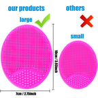 Baby Bath Brush, Baby Cradle Cap Brush, Silicone Massage Brush, Silicone Scrubbers Exfoliator Brush, Baby Skin Scrubbers Essential for Dry Skin, Cradle Cap and Eczema 2 Pack (Small-Blue&Green)