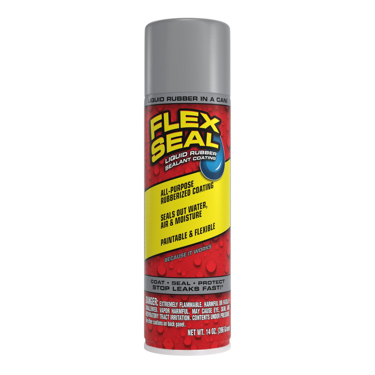 Flex Seal Spray Rubber Sealant Coating, Waterproof, Clear, 14 oz, 1-Pack