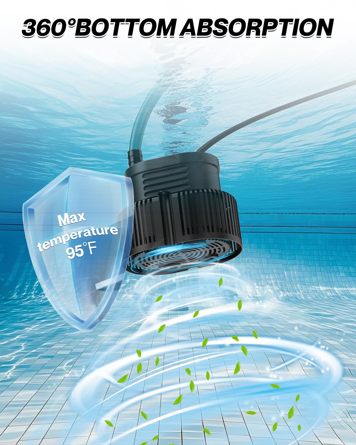 AgiiMan 850GPH Pool Cover Pump, Submersible Sump Pump above Ground
