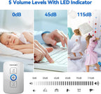 TECKNET Wireless Doorbell, Wall Plug-in Door Bells Wireless Cordless