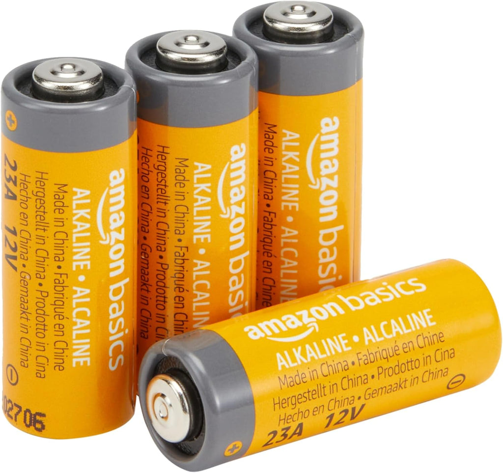 Amazon Basics 4-Pack 23A Alkaline Battery, 12 Volt, Long-Lasting Power