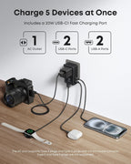 Anker Nano Travel Adapter (1-Pack), 2 USB-C Universal Charger, 20W