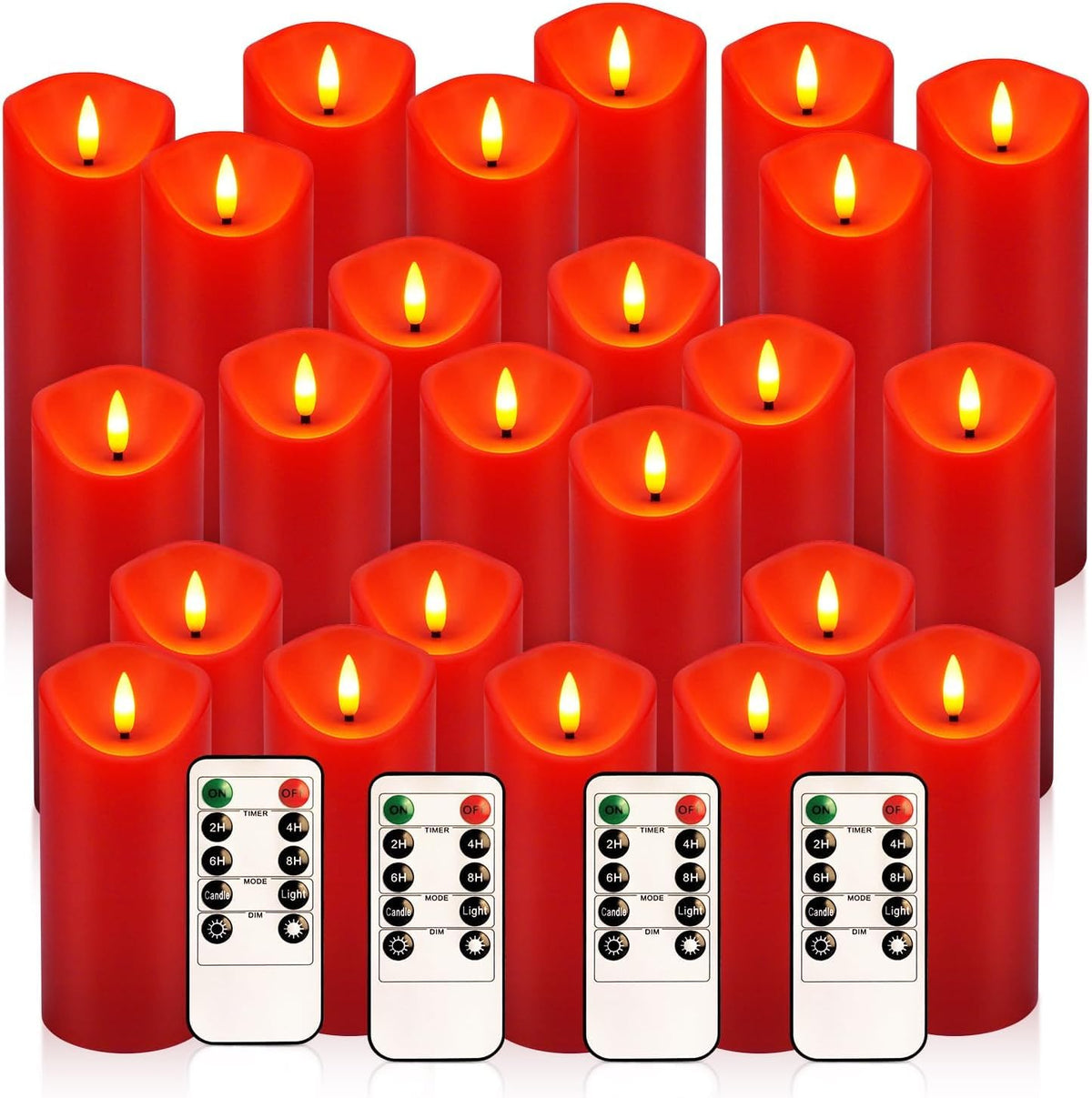 YOROXRG Solar flameless Candles Outdoor Waterproof,Dusk to Dawn Outdoor Lighting, Flickering fameless Reusable LED Light Candles for Lantern Garden Camping and Home Decor, 3D Wick (3"X6") Set of 2