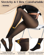Fleece Lined Tights Leggings for Women, 230g Thick Thermal Tights