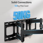MOUNTUP TV Wall Bracket for Most 26-70 Inch LED, LCD, OLED Flat & Curved TV