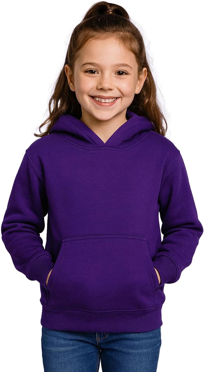 A2Z 4 Kids Girls Boys Plain Sweatshirt Tie Dye Pullover Shirt Fleece Hooded Jumper PE School Warm Coats Long Sleeve Top New Casual Fashion for Childrens Unisex Age 2-13 Years