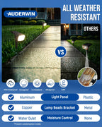 AUDERWIN Solar Spot Lights Outdoor Waterproof, 6 Packs, Neutral White