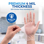 Keppi 600 Pack Disposable Food Prep Gloves – Clear Polyethylene, Latex- BPA & Powder-Free – Bulk Kitchen Gloves for Cooking, Catering, BBQ, Baking, Restaurant Food Handling