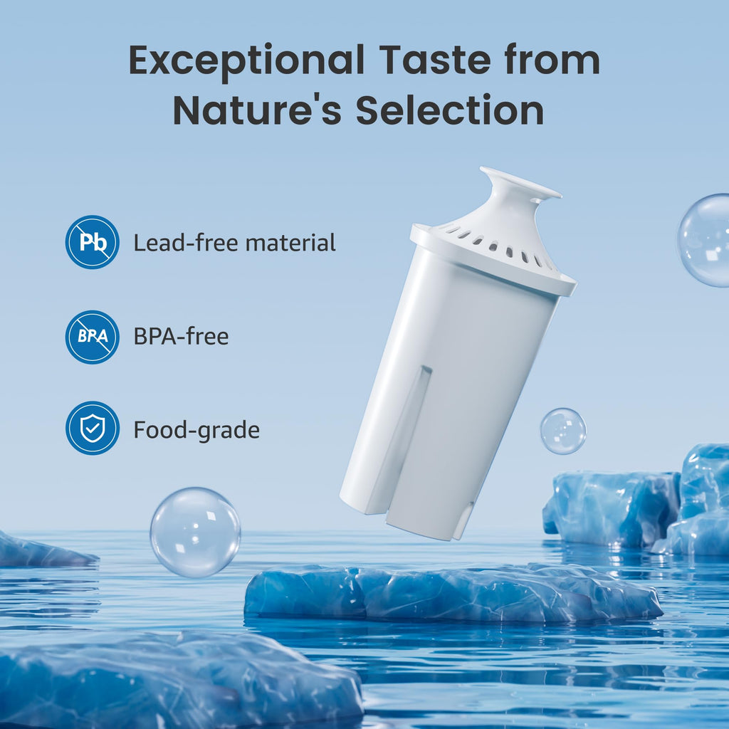 AQUA CREST Filter Replacement for Brita® Water Pitcher & Dispenser, 6 Pack