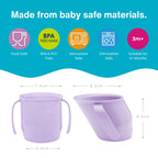 Doidy Cup, Open Cup for Training Baby 6 Months-3 Years, 200ml, Slanted Weaning Cup with Handles for Learning to Drink, BPA Free (Orange)