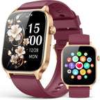 Smart Watch for Men Women- Answer/Make Call, 2026 IP68 Waterproof Fitness Tracker Watch with Sleep Step Counter Activity Smartwatch for Samsung Android iPhone iOS (Deep Burgundy, 1.83)