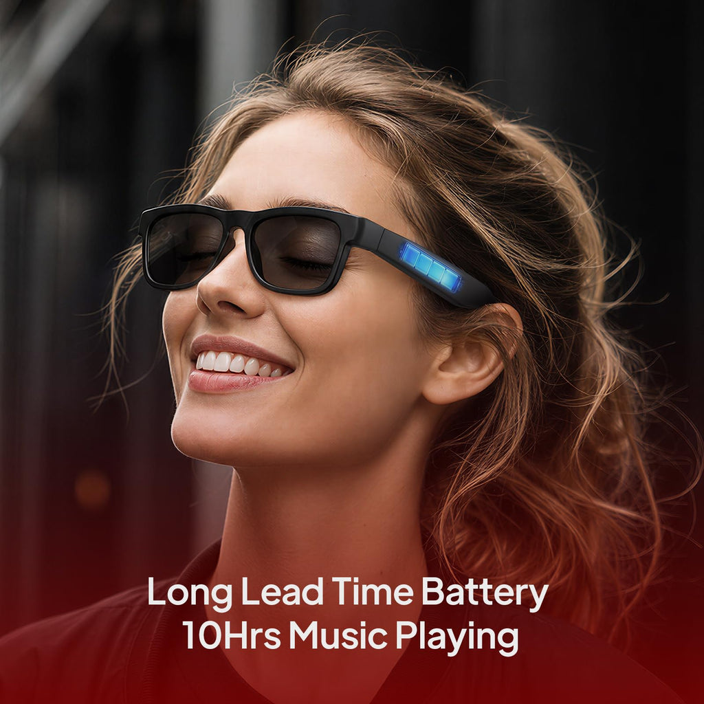 OhO Open Ear Smart Glasses, UV400 Z87.1 Lightweight Bluetooth Sunglasses