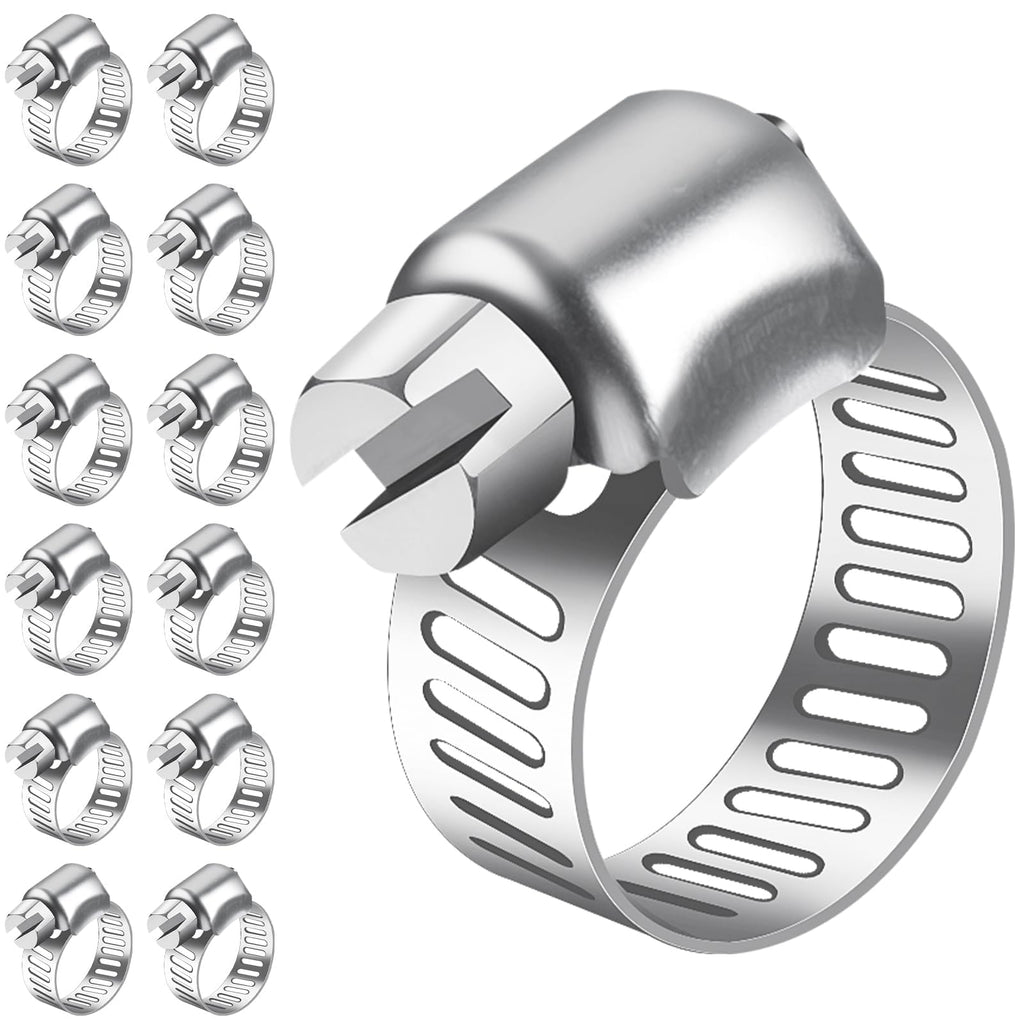 Bolatus Hose Clips 6-51 mm, 22 Pcs Hose Clamp Stainless Steel 304