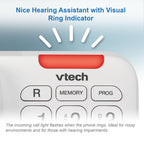 Vtech SA3100 Corded Senior Phone for Elderly with High-Contrast Large Buttons,Multilingual Talking Digits,Visual Ringer,Speed Dial,Speakerphone,No AC Power,Earpiece and Speakerphone Volume Control