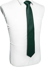 RBOCOTT Solid Color Tie Mens Necktie for Business and Wedding Party