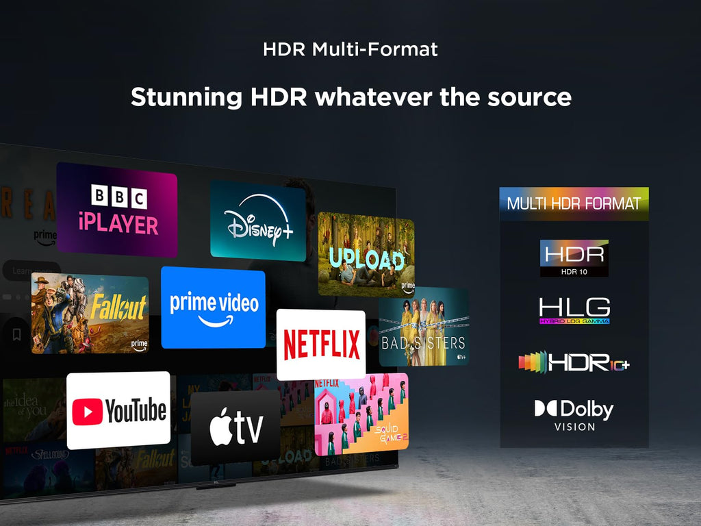 TCL 85T6C-UK 85 Inch QLED 4K HDR TV, Fire TV (Smart TV with Dolby Vision & Atmos, HDR10+, Press & Ask Alexa