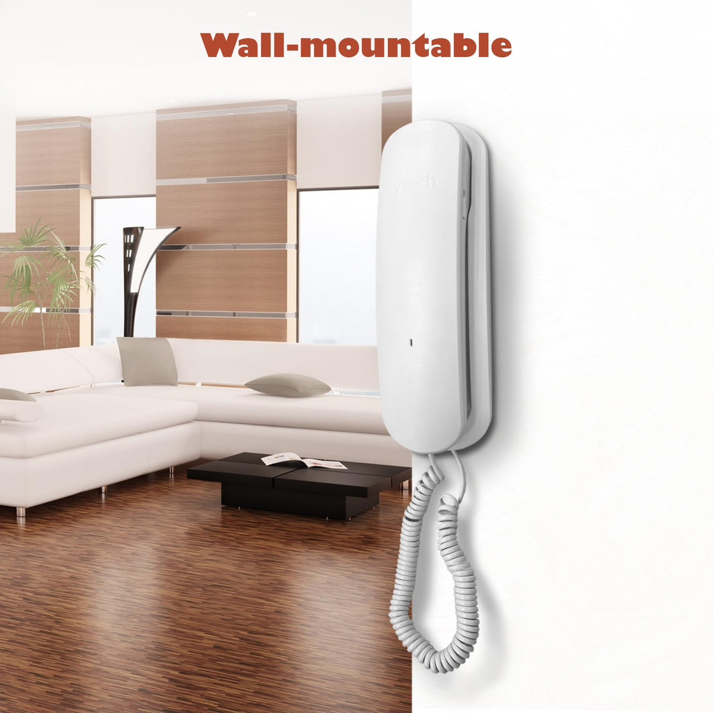 Vtech SA3100 Corded Senior Phone for Elderly with High-Contrast Large Buttons,Multilingual Talking Digits,Visual Ringer,Speed Dial,Speakerphone,No AC Power,Earpiece and Speakerphone Volume Control