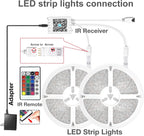 DAYBETTER LED Strip Lights 130ft Lights Strip for Bedroom, Desk, Indoor Room Bedroom Birthday Gifts RGB Decor with Remote and 24V Power Supply