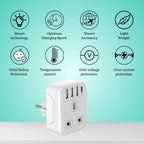 Double Dragon 2-Pack UK Electric Toothbrush & Shaver Plug Adapter | 2-Pin to 3-Pin Bathroom Converter | Supports UK EU Round & US Flat 2-Pin Plugs | 1A Fused | Compatible with Oral-B, Braun, Philips