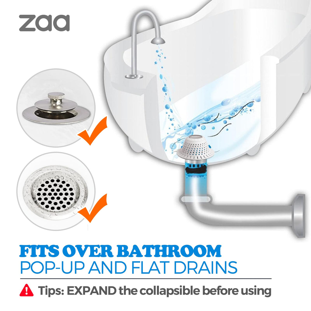 zaa Shower Drain Hair Catcher Bathtub Drain Strainer Sink Drain Protector