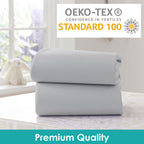 Clair de Lune 2 Pack Fitted Jersey Cotton Cot Sheets 60 x 120 cm (White)