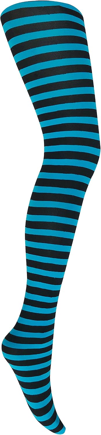 MYSASI Girls Striped Tights – Soft & Stretchy – Ages 6–14 – Perfect for School, Dance, Everyday Wear & Halloween - Kids Striped Machine washable tights - Halloween and party tights for kids