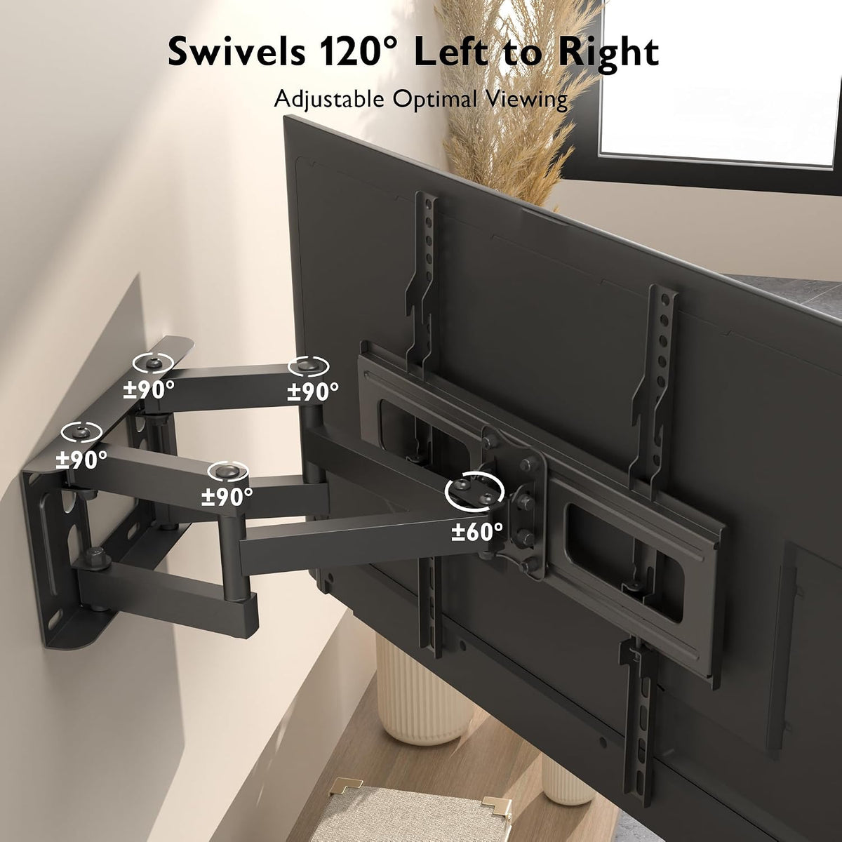 BONTEC TV Wall Bracket for 23-70 Inch TVs, Full Motion Wall Mount, 45 kg