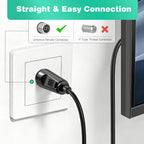 Ancable TV Aerial Cable with Coaxial Adapter 1M White TV Ariel Lead