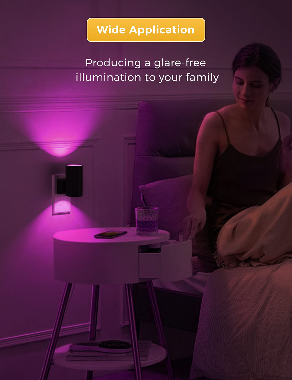 L LOHAS LED Night Light Plug in, Night Lights Plug into Wall, Soft White