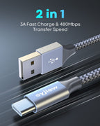 Extra Long USB C Cable 6m, USB to Type C Charger Cable Fast Charging Lead