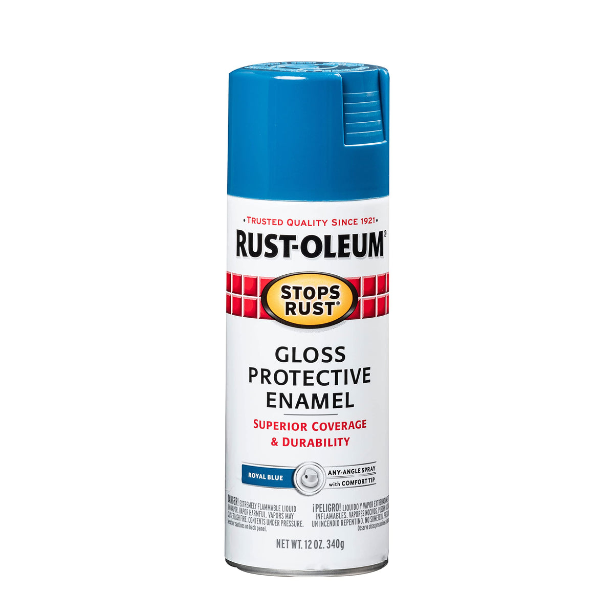 Rust-Oleum 7776830 Stops Rust Spray Paint, 12 oz, Flat Black