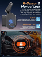 Dash Cam Front and Rear 4K+1080P, 64GB Card, Night Vision, WDR