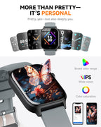 Smart Watch for Men Women- Answer/Make Call, 2026 IP68 Waterproof Fitness Tracker Watch with Sleep Step Counter Activity Smartwatch for Samsung Android iPhone iOS (Deep Burgundy, 1.83)