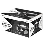 Groov-e Original Boombox - Portable CD Player with Bluetooth, Radio, 3.5mm Aux Port, & Headphone Socket - LED Display, 2 x 1.2W Speakers - Battery or Mains Powered - Blue