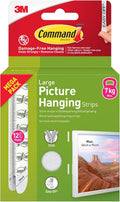 Command Picture Hanging Strips, Large, 12 Pairs (24 Adhesive Strips)
