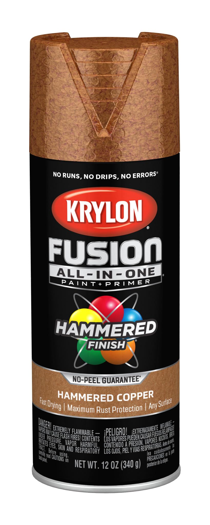 Krylon Fusion All-In-One, Metallic, Black Stainless Steel, 12 oz